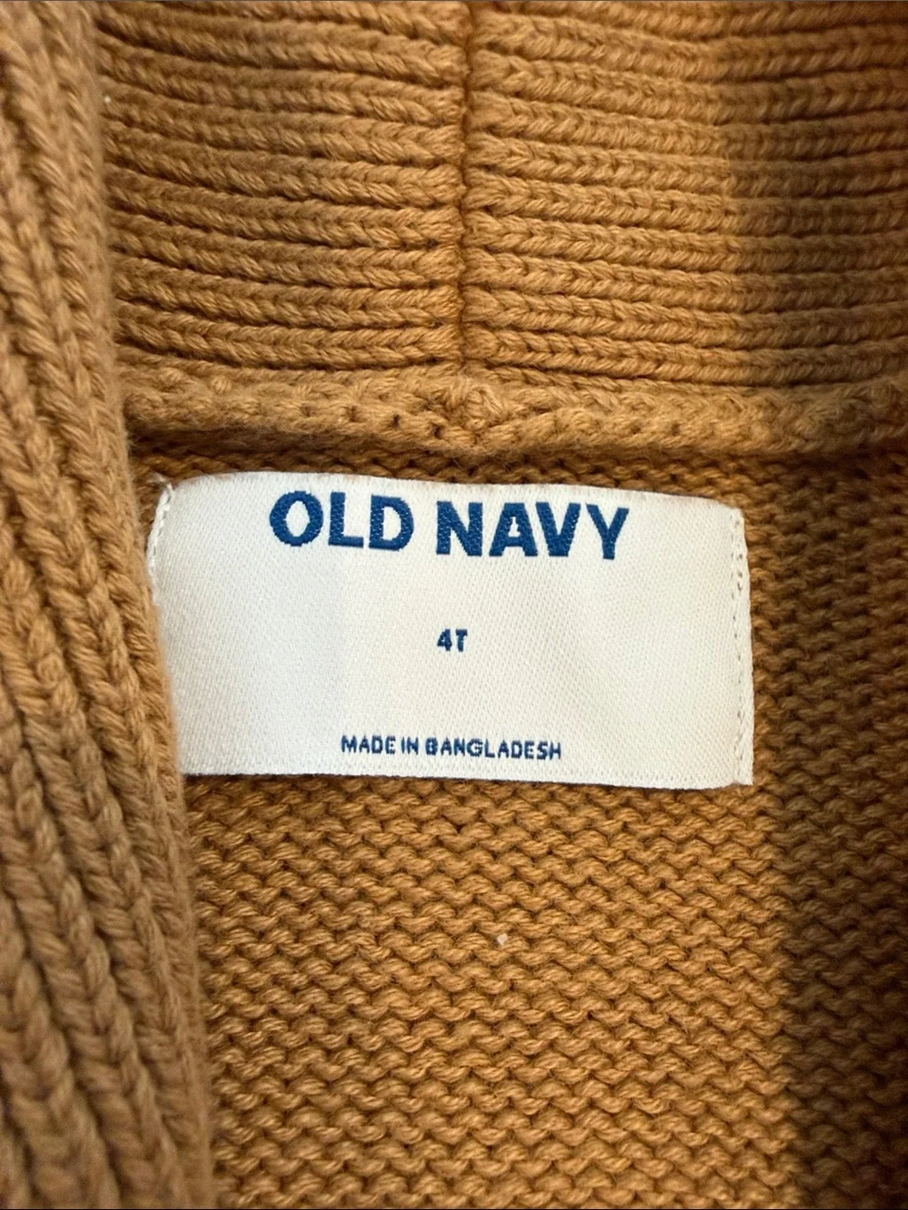 Old Navy Girls Camel Open-Front Knit Cardigan Size 4 - C34-118